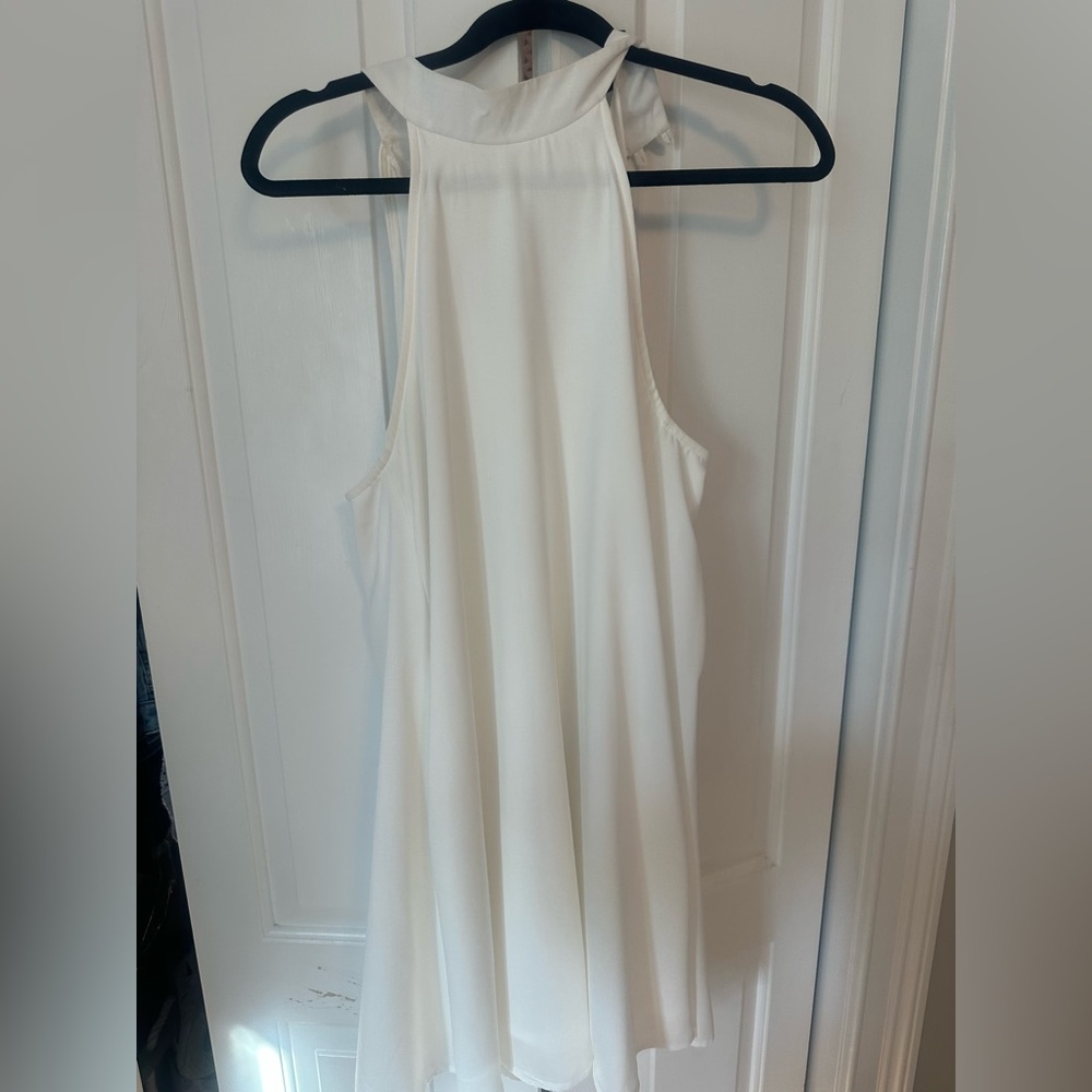 Lulus high neck white swing dress